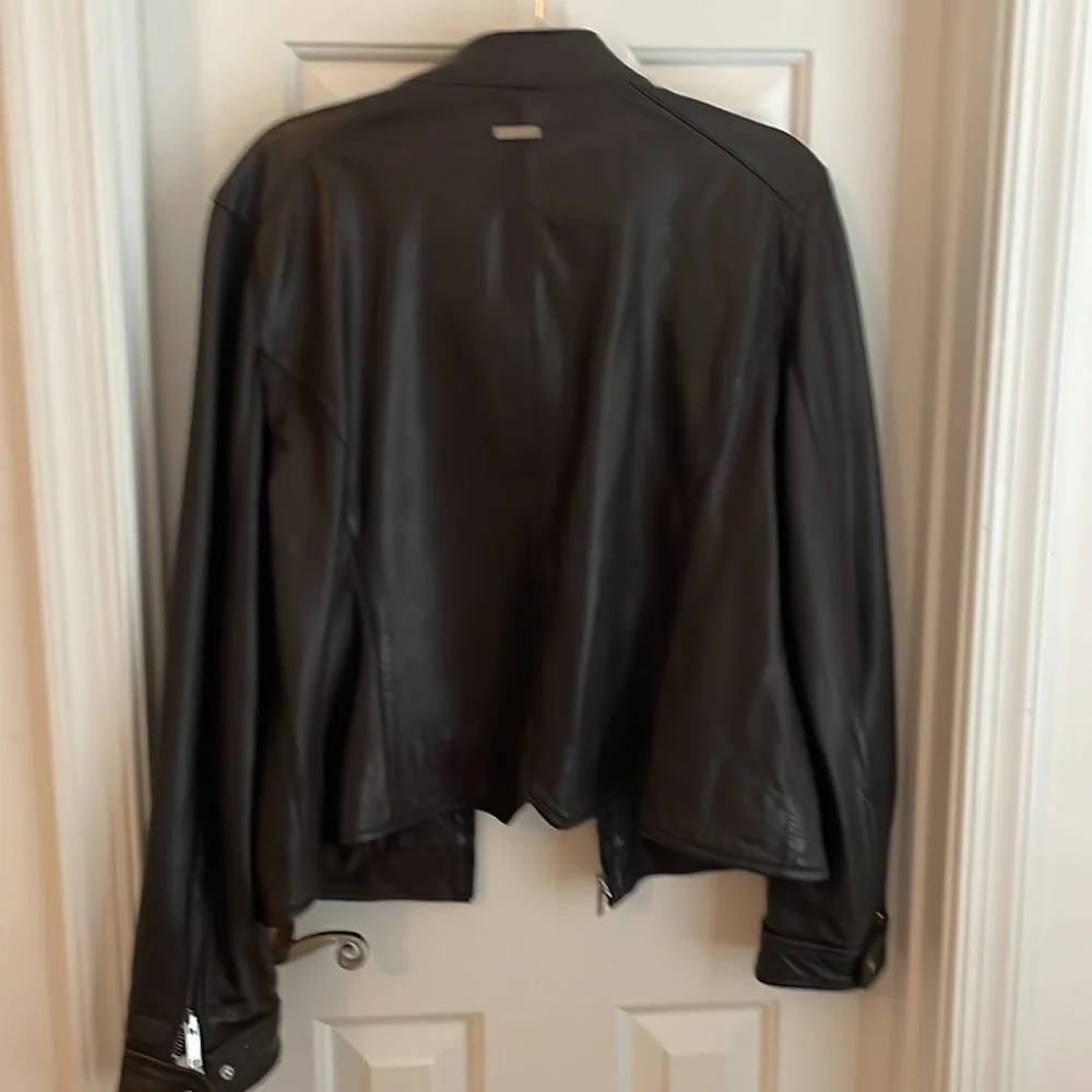 DKNY brown leather jacket size XL - Picture 3 of 3